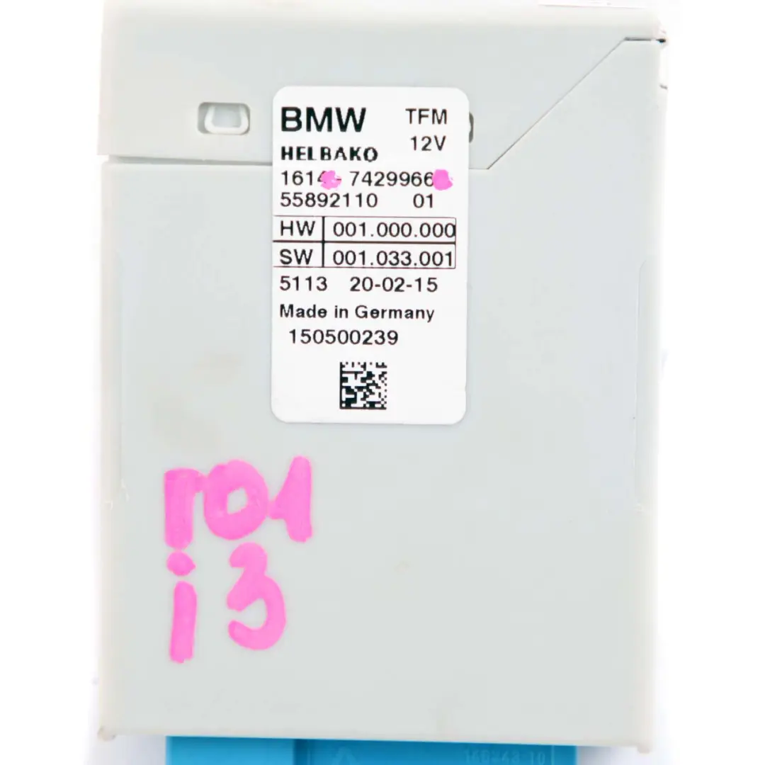 BMW i3 I01 Hybrid Rex Petrol Fuel Pump Control Unit Module - SKU 7429966 - Part number 7429966