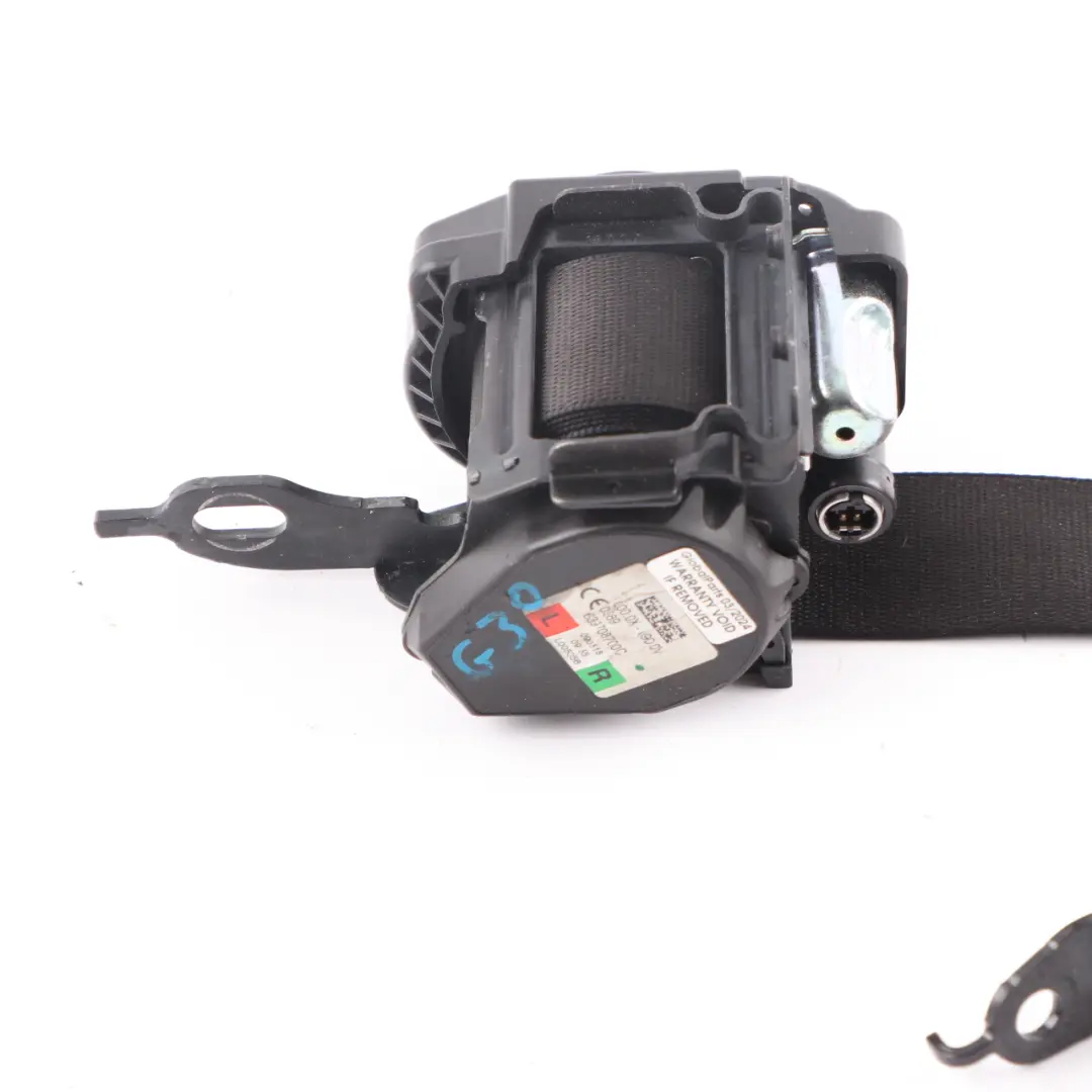 BMW G30 F90 M5 superiore posteriore sinistra destra Cintura sicurezza nera - SKU 7429999 - Numero di parte 7429999