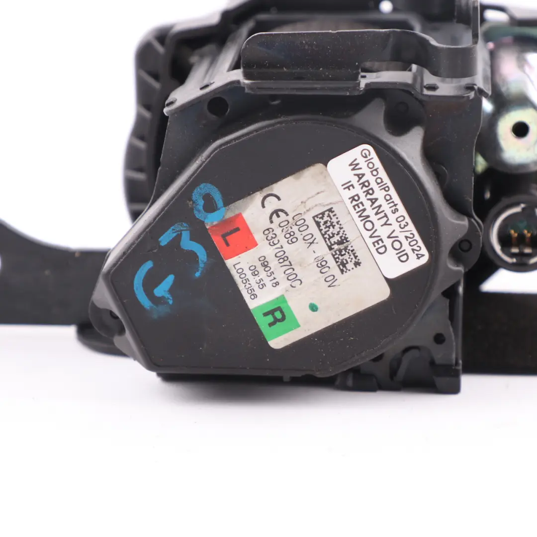 BMW G30 F90 M5 Ceinture sécurité supérieure arrière gauche droite noire - SKU 7429999 - Numéro de pièce 7429999