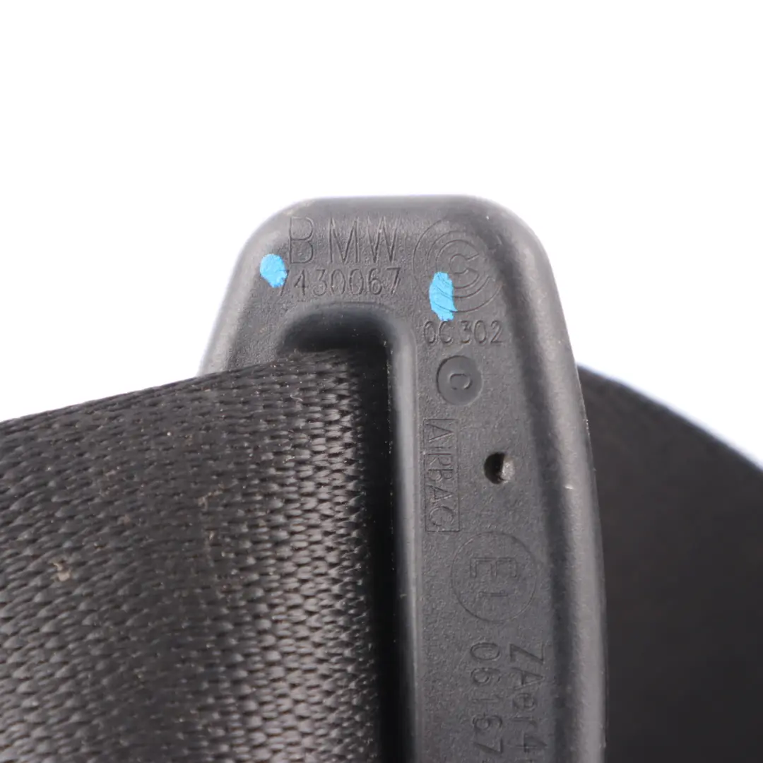 Seat Belt BMW G30 G31 G32 Front Left N/S Upper Seatbelt Black - SKU 7430067 - Part number 7430067