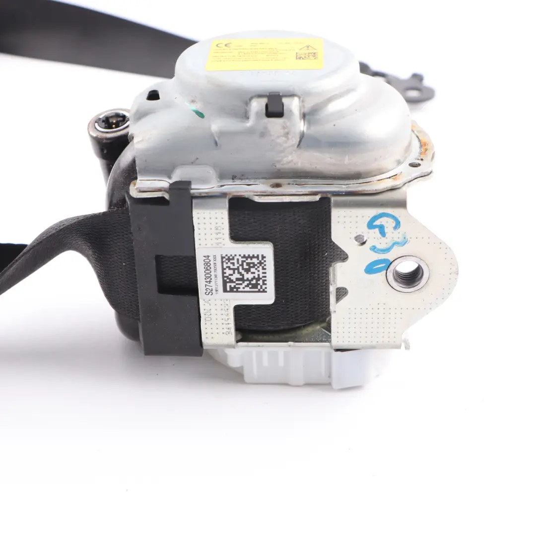 Belt BMW G30 G31 G32 Front Right O/S Upper Seatbelt Black to Seat with Part number 7430068 Seat Belt BMW G30 G31 G32 Front Right O/S Upper Seatbelt Black - SKU 7430068 - Part number 7430068