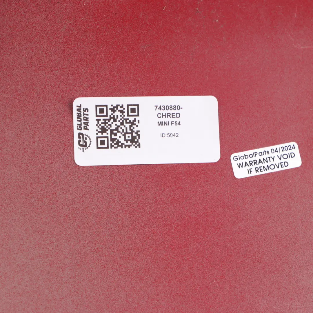 Side Panel Mini Clubman F54 Right Side Quarter Cover O/S Chili Red - 851 to Rear with Part number 7430880 Rear Side Panel Mini Clubman F54 Right Side Quarter Cover O/S Chili Red - 851 - SKU 7430880-CHRED - Part number 7430880