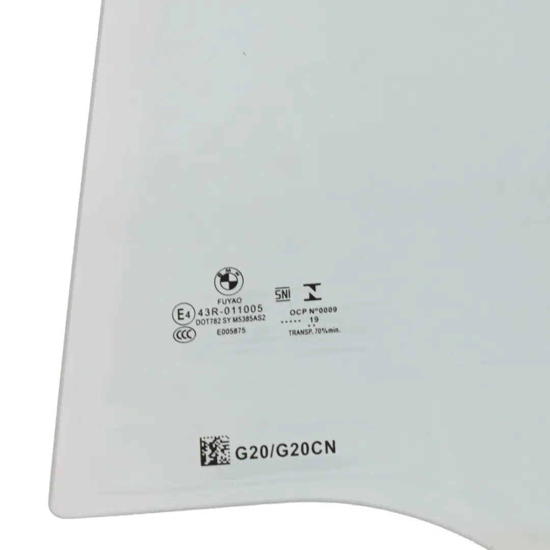 Door Window Rear Left N/S Green Glazing AS2 to BMW G20 with Part number 7432233 BMW G20 Door Window Rear Left N/S Green Glazing AS2 - SKU 7432233 - Part number 7432233