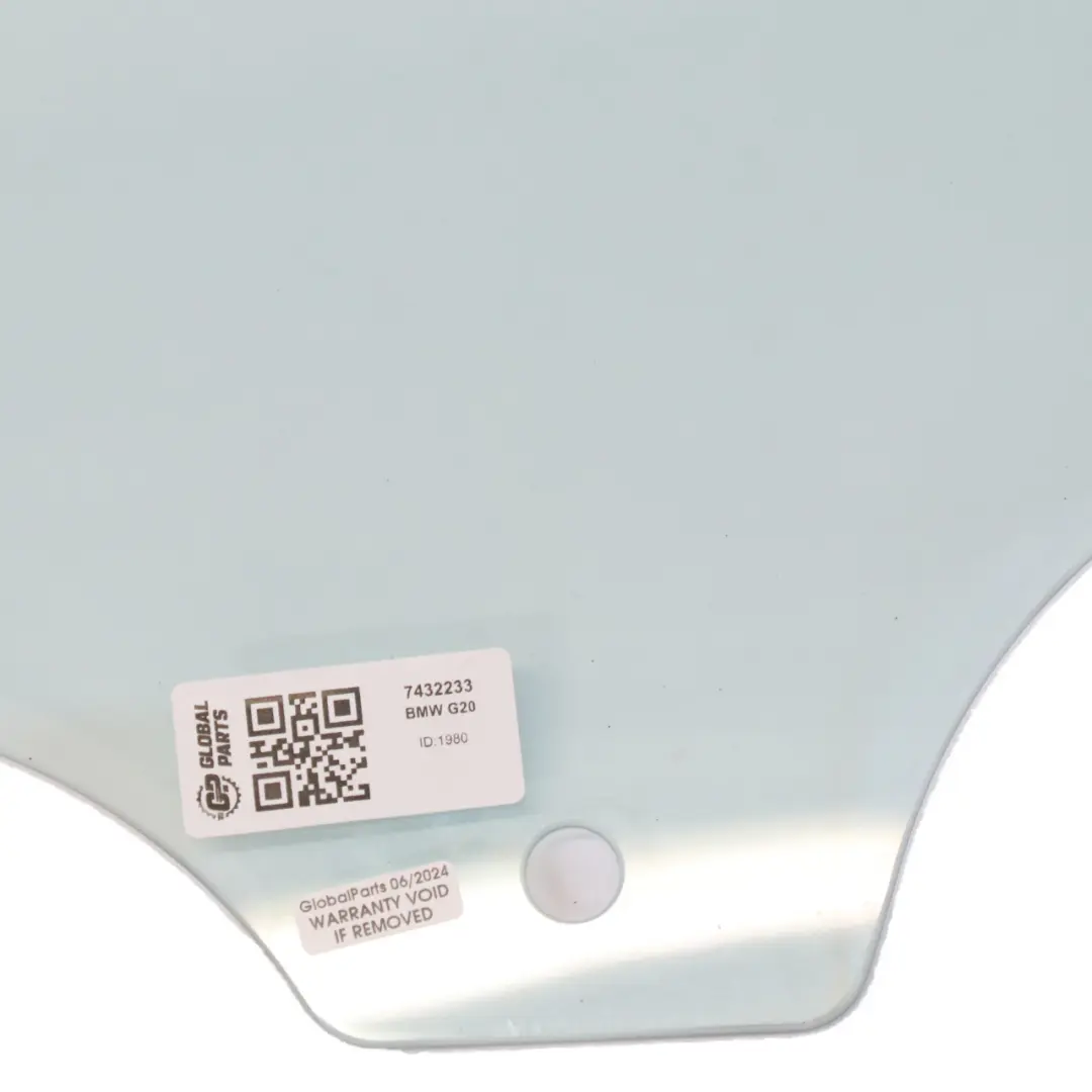 Puerta Ventana Trasera Izquierda Verde Acristalamiento AS2 para BMW G20 con número de pieza 7432233 BMW G20 Puerta Ventana Trasera Izquierda Verde Acristalamiento AS2 - SKU 7432233 - Número de pieza 7432233