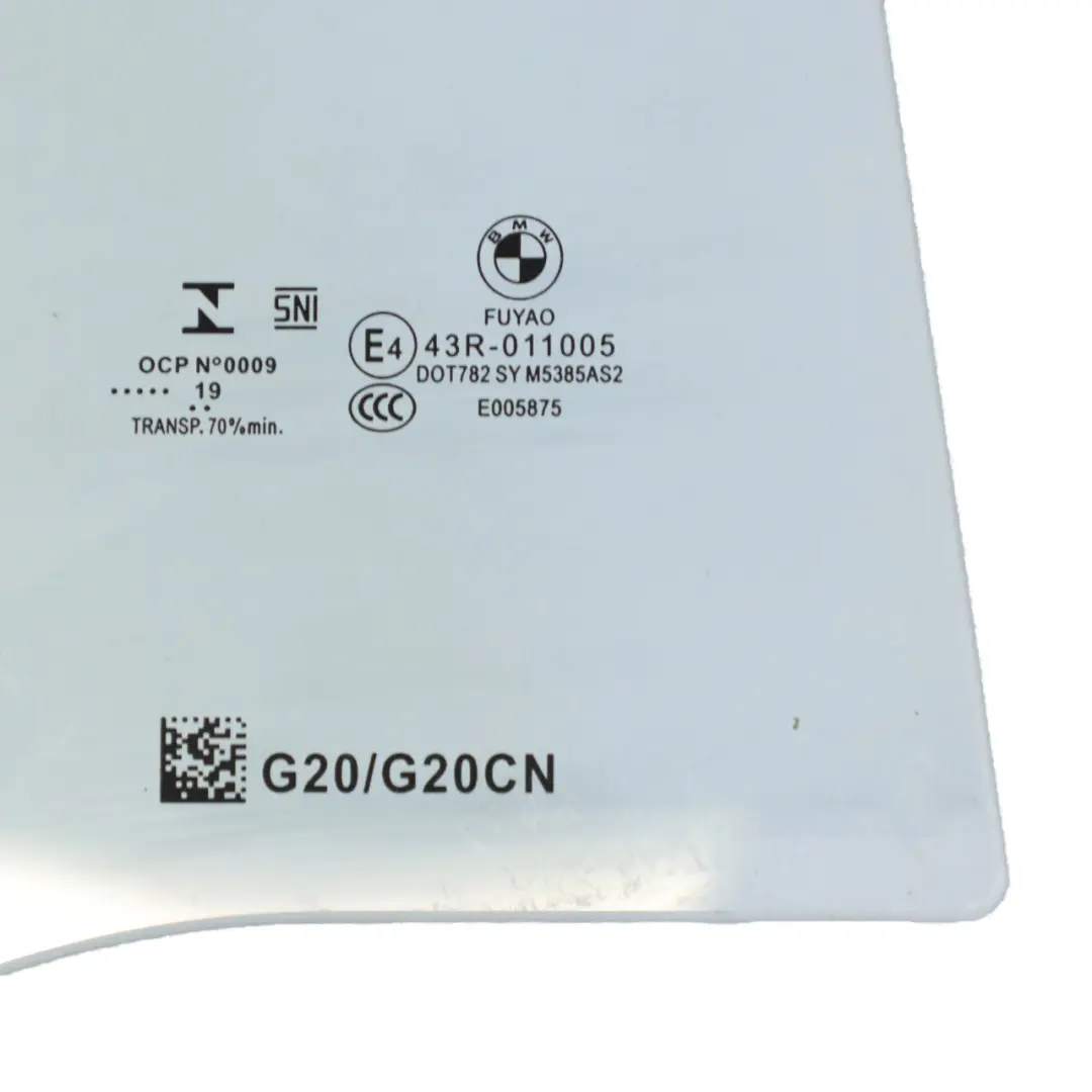 Puerta Ventana Trasera Derecha Verde Acristalamiento AS2 para BMW G20 con número de pieza 7432234 BMW G20 Puerta Ventana Trasera Derecha Verde Acristalamiento AS2 - SKU 7432234 - Número de pieza 7432234