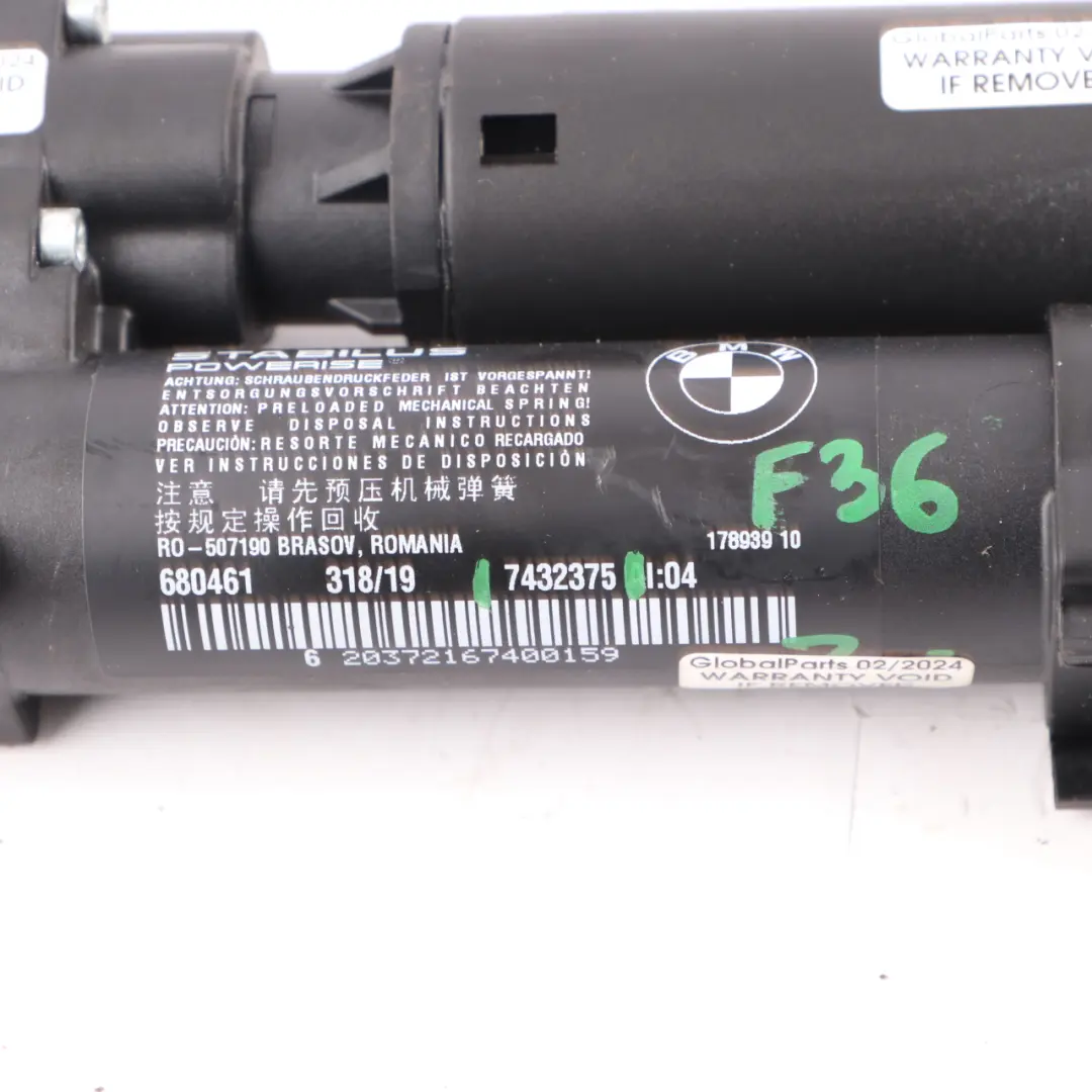 Strut Tailgate Spindle Drive Rear Left N/S Trunk Lid to BMW F36 Gran Coupe with Part number 7432375 BMW F36 Gran Coupe Strut Tailgate Spindle Drive Rear Left N/S Trunk Lid - SKU 7432375 - Part number 7432375