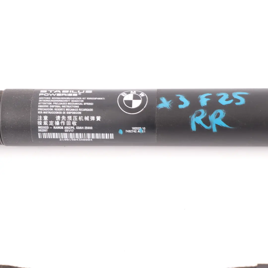 Elektryczny Siłownik Automatycznej Klapy Bagażnika Prawy do BMW X3 F25 o numerze 7432742 BMW X3 F25 Elektryczny Siłownik Automatycznej Klapy Bagażnika Prawy - SKU 7432742 - Numer Części 7432742