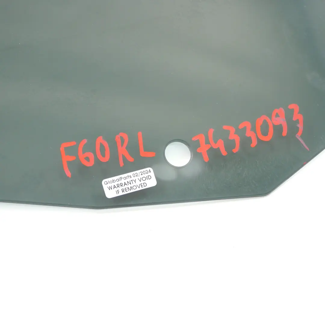 Mini F60 Countryman Window Glass Door Rear Left Side AS3 SSG - SKU 7433093 - Part number 7433093