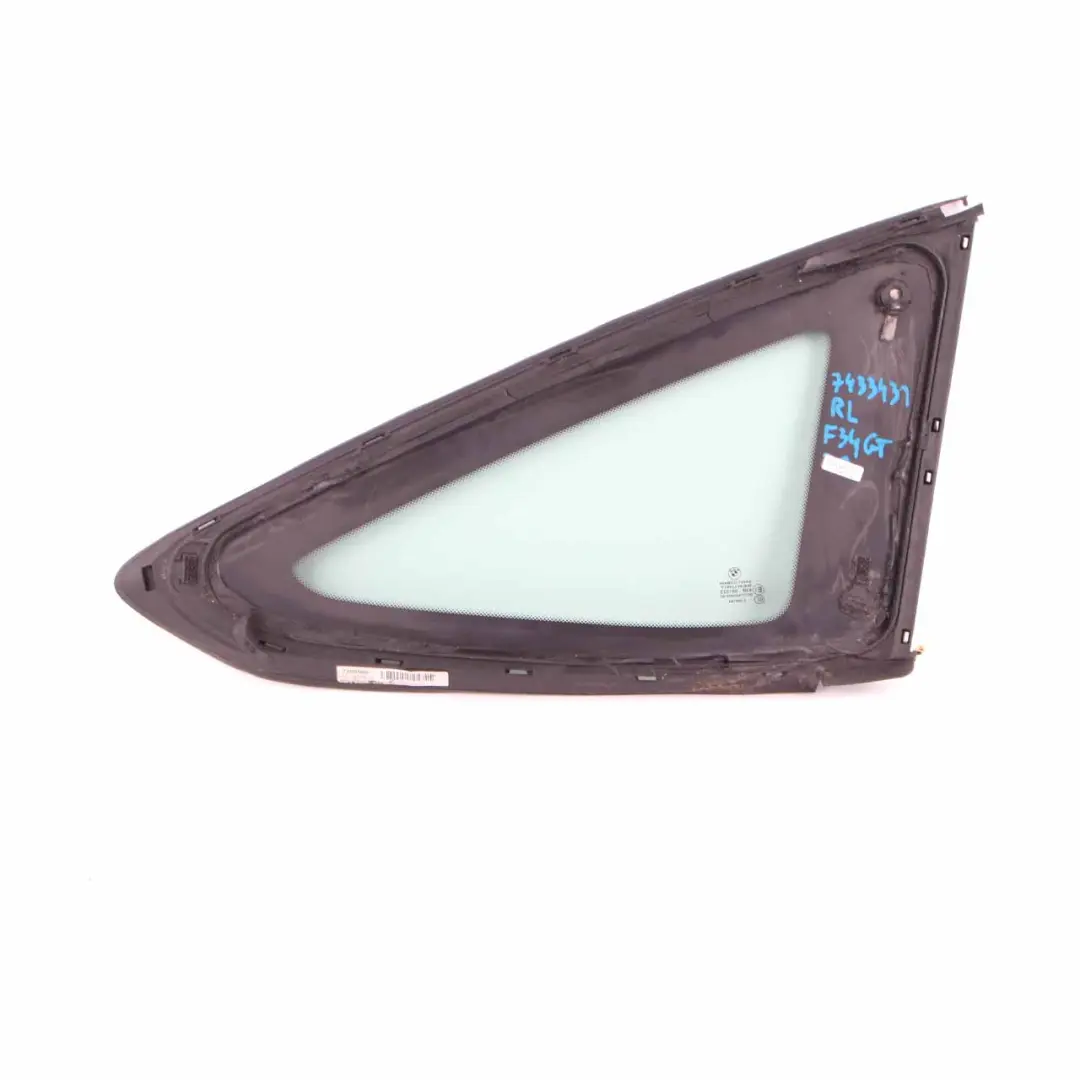 Vetro Laterale Posteriore Sinistro AS2 Alto Lucido per BMW F34 GT con numero di parte 7433431 BMW F34 GT Vetro Laterale Posteriore Sinistro AS2 Alto Lucido - SKU 7433431 - Numero di parte 7433431