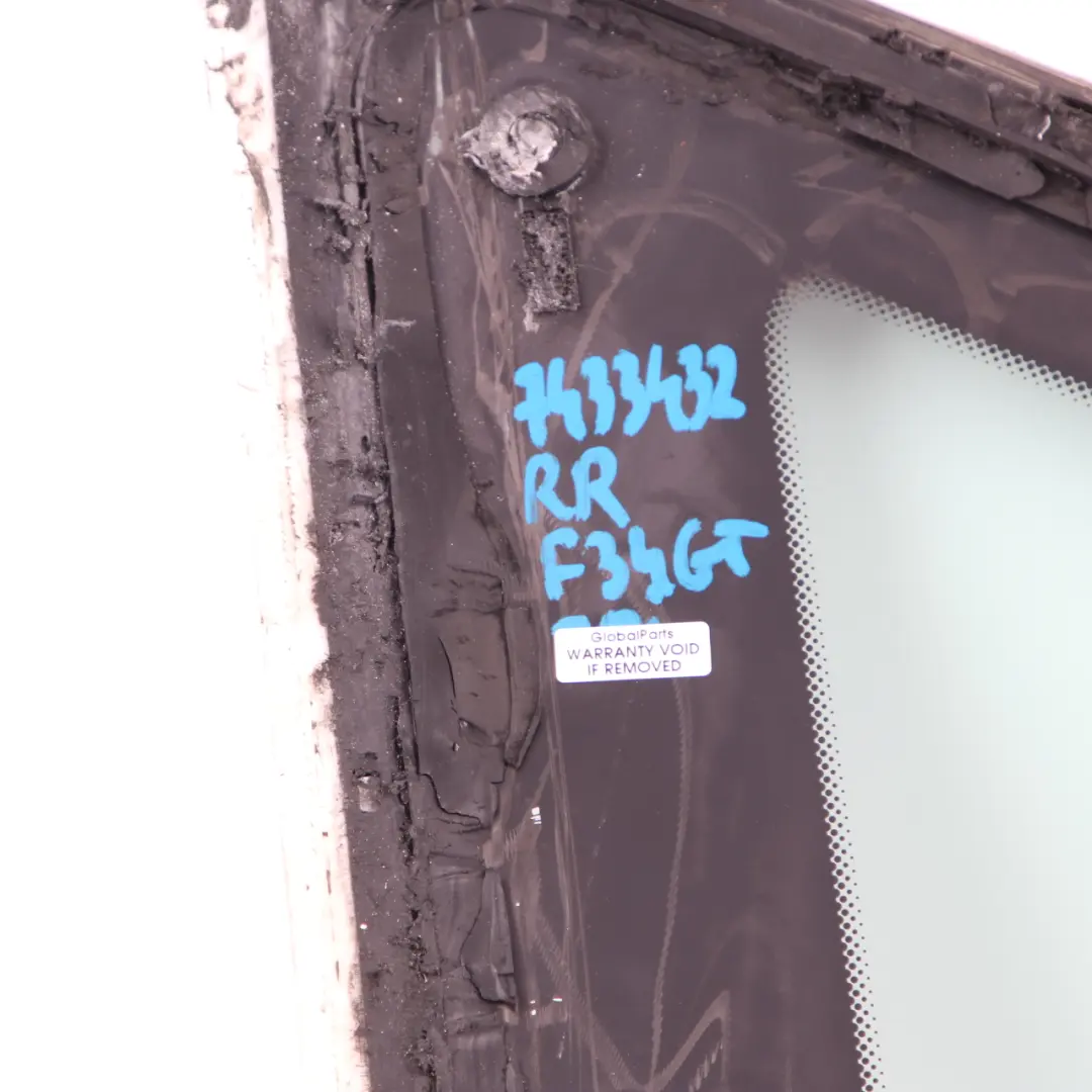 BMW F34 GT Szyba Karoseryjna Tylna Prawy Tył AS2 - SKU 7433432 - Numer Części 7433432