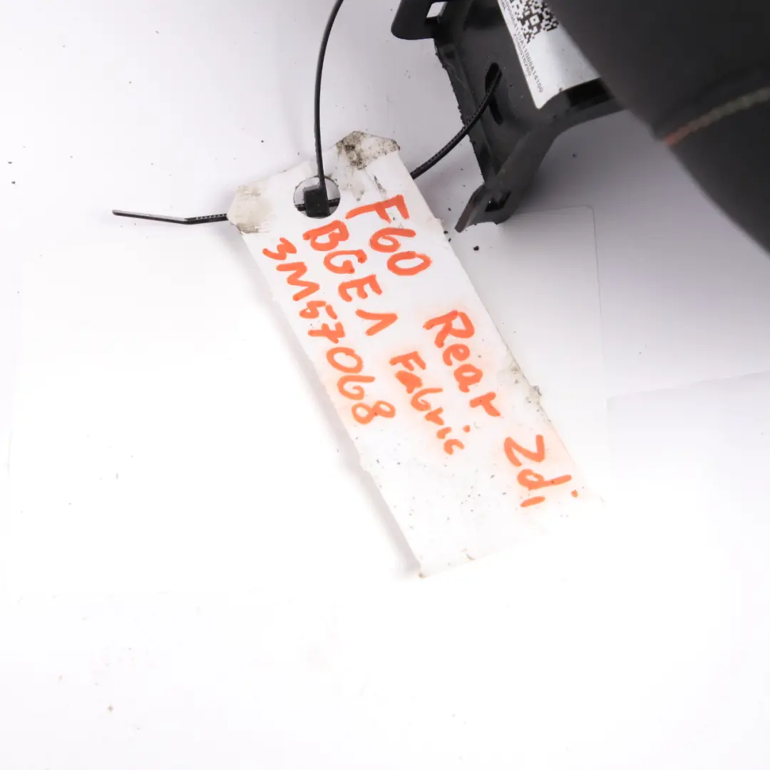 Bench Mini F60 Left Right N/O/S Folding Seat Cloth Fabric Firework Black to Rear with Part number 7433557/7433558 Rear Bench Mini F60 Left Right N/O/S Folding Seat Cloth Fabric Firework Black - SKU 7433557/7433558 - Part number 7433557/7433558