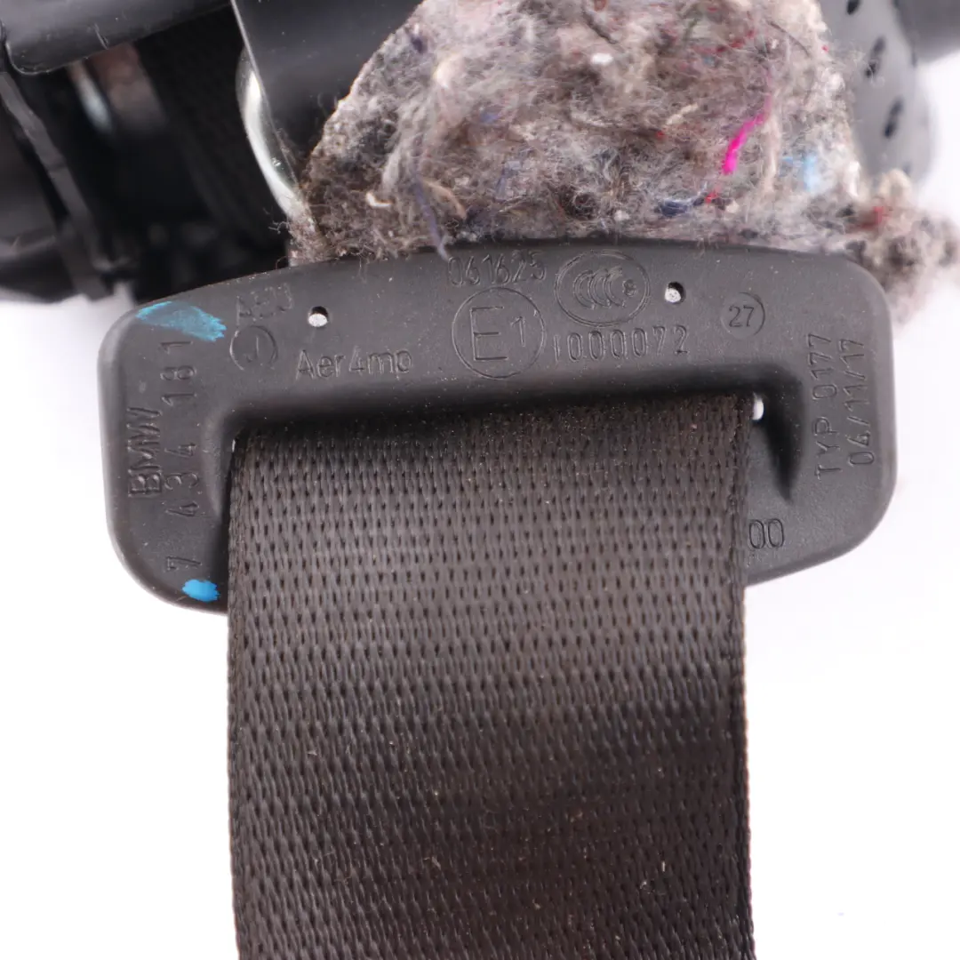 BMW G11 G12 Seat Belt Rear Right/Left N/O/S Upper Safety Belt Black - SKU 7434181 - Part number 7434181