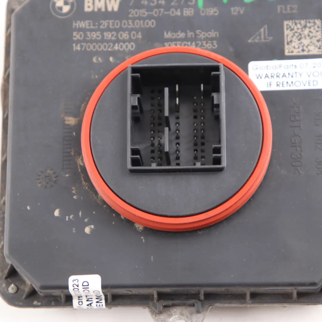 Headlight Control Unit BMW F30 F31 LCI Module FLE2 to with Part number 7434273 Headlight Control Unit BMW F30 F31 LCI Module FLE2 - SKU 7434273 - Part number 7434273