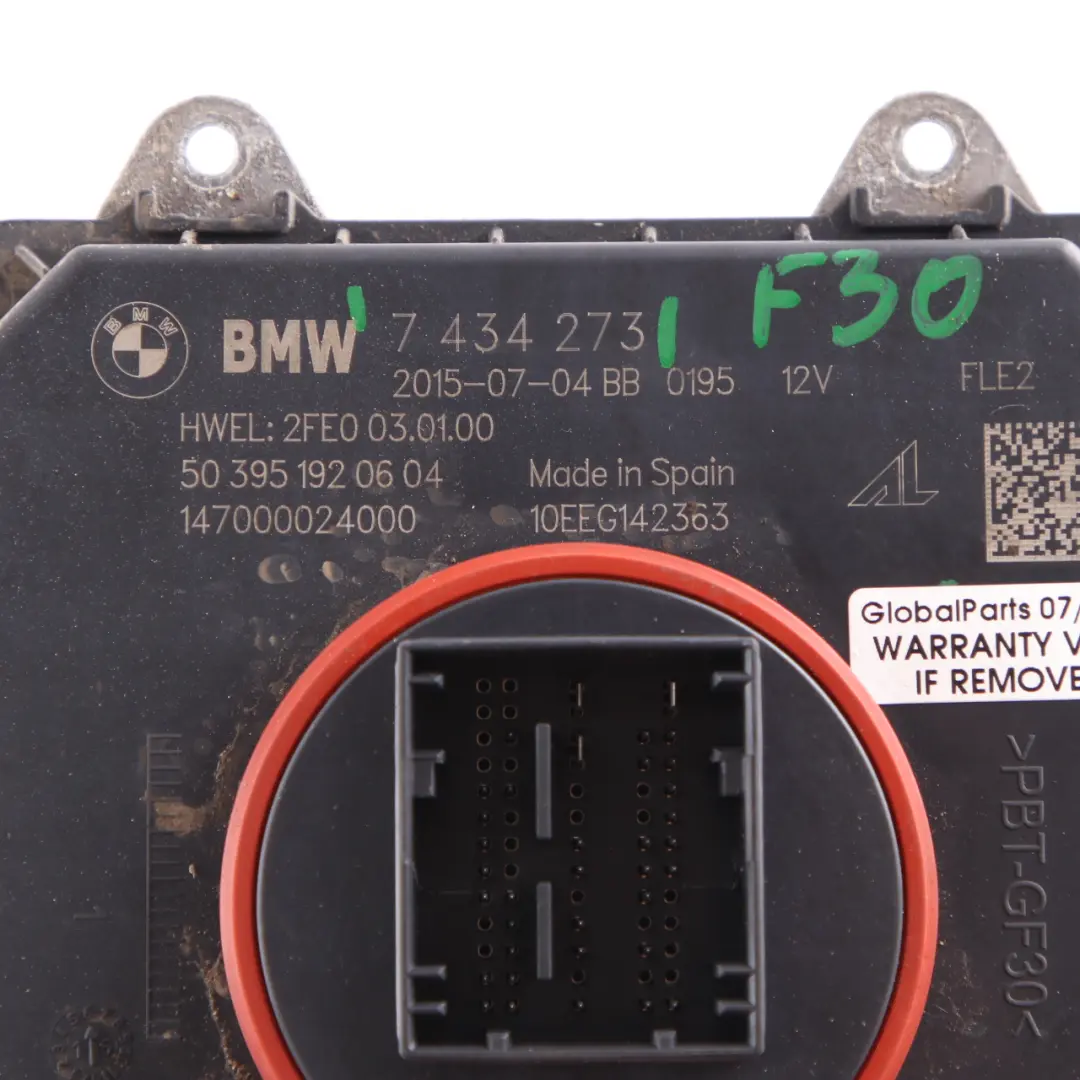  Headlight Control Unit BMW F30 F31 LCI Module FLE2 - SKU 7434273 - Part number 7434273