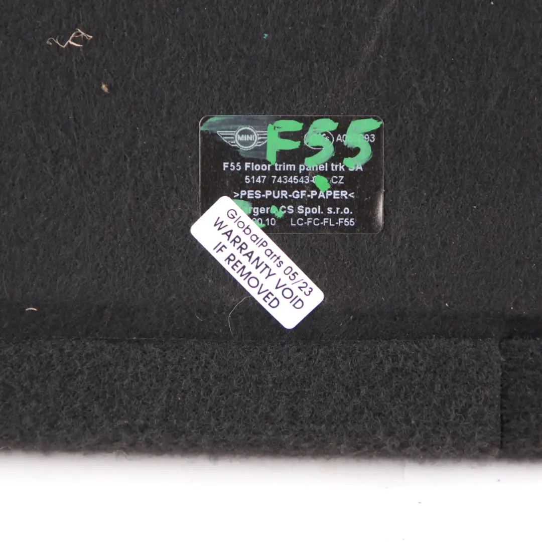 Mini F55 Kofferraum Kofferraumboden Gepäckraumabdeckung Teppichplatte - SKU 7434543 - Teilenummer 7434543