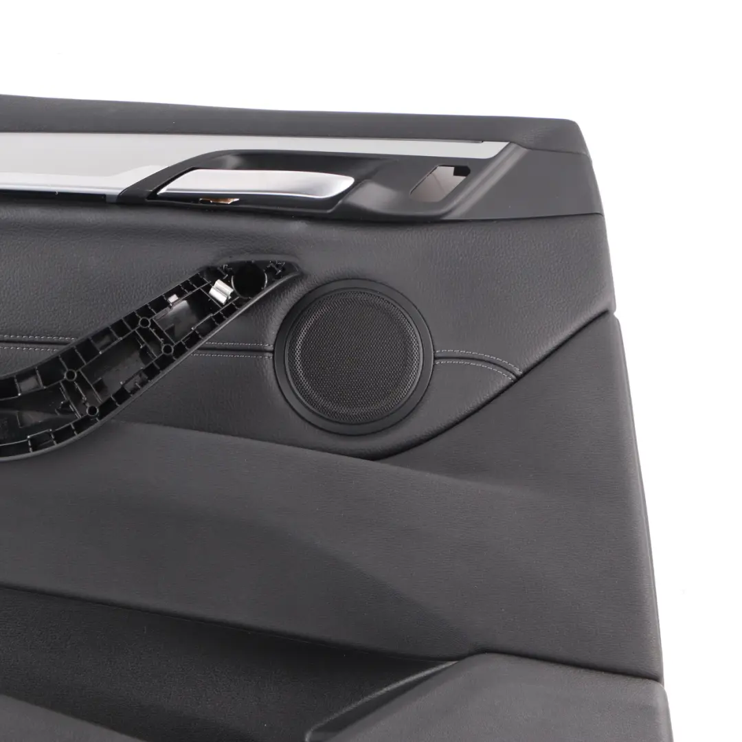 Door Card Panel BMW X1 F48 Front Left N/S Panelling Trim Cover Black Leather to with Part number 7438063 Door Card Panel BMW X1 F48 Front Left N/S Panelling Trim Cover Black Leather - SKU 7438063 - Part number 7438063