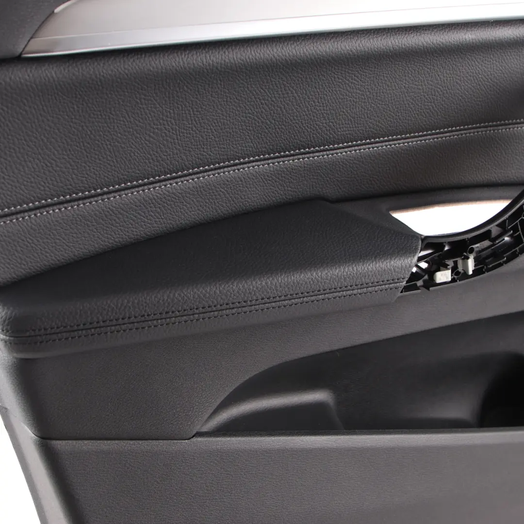 Door Card Panel BMW X1 F48 Front Left N/S Panelling Trim Cover Black Leather to with Part number 7438063 Door Card Panel BMW X1 F48 Front Left N/S Panelling Trim Cover Black Leather - SKU 7438063 - Part number 7438063