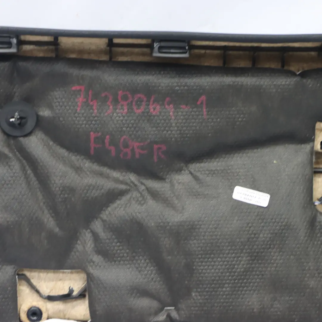  Panel de la tarjeta de puerta BMW X1 F48 Frente Izquierda Cuero Negro - SKU 7438064-1 - Número de pieza 7438064