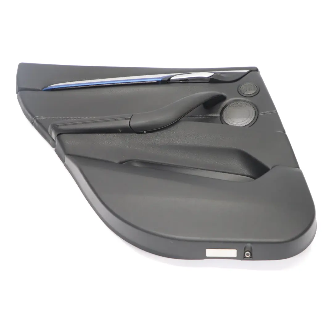 Panel de la tarjeta de la puerta BMW X1 F48 trasera izquierda Cuero Negro para con número de pieza 7438115 Panel de la tarjeta de la puerta BMW X1 F48 trasera izquierda Cuero Negro - SKU 7438115 - Número de pieza 7438115