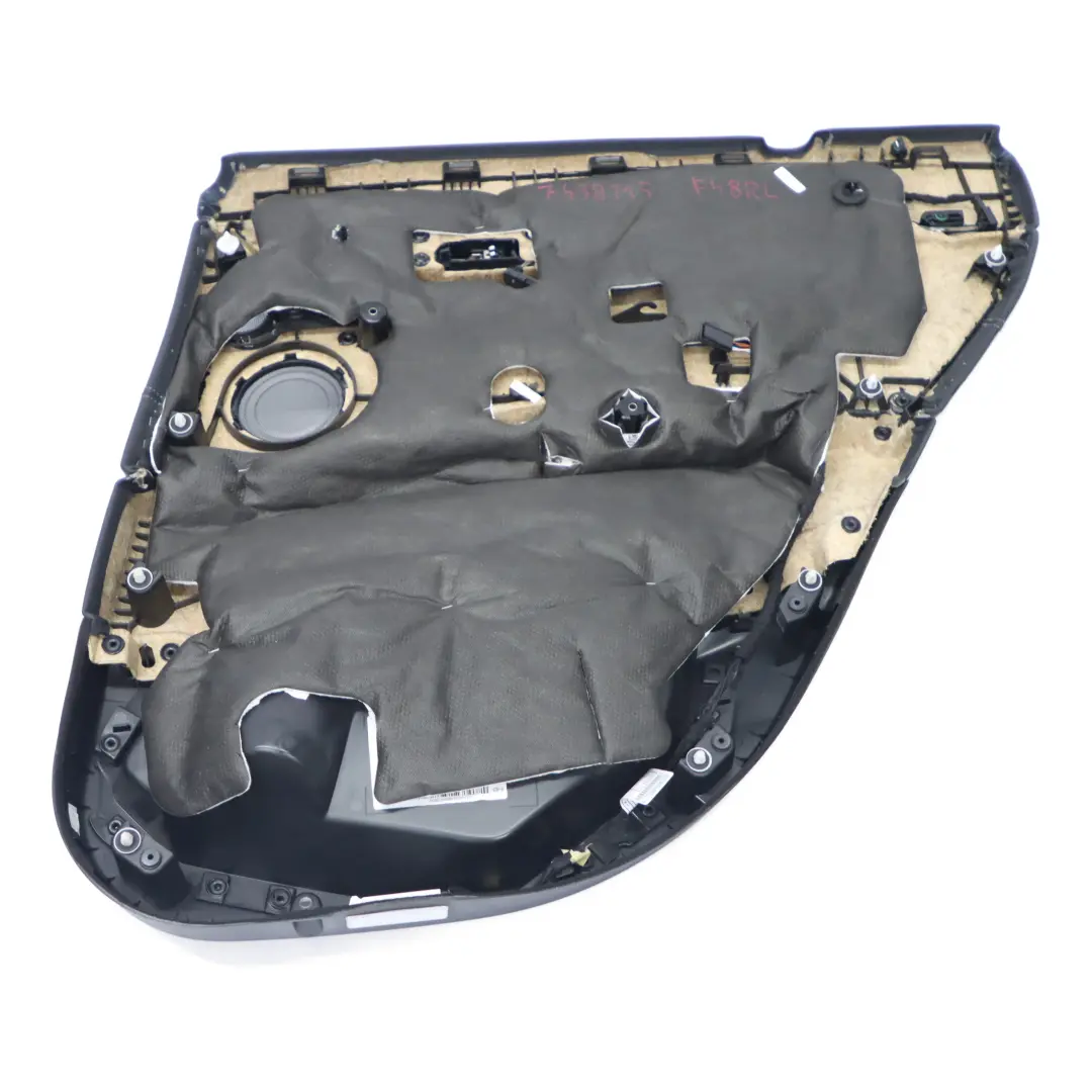 Pannello porta BMW X1 F48 posteriore sinistro Rivestimento in pelle nera per con numero di parte 7438115 Pannello porta BMW X1 F48 posteriore sinistro Rivestimento in pelle nera - SKU 7438115 - Numero di parte 7438115