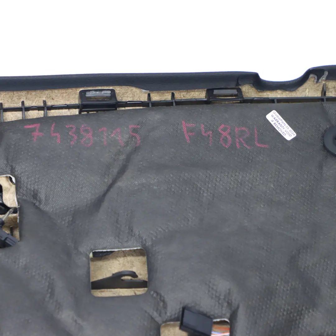  Türkarte Panel BMW X1 F48 Hinten Links Verkleidung Schwarz Leder - SKU 7438115 - Teilenummer 7438115