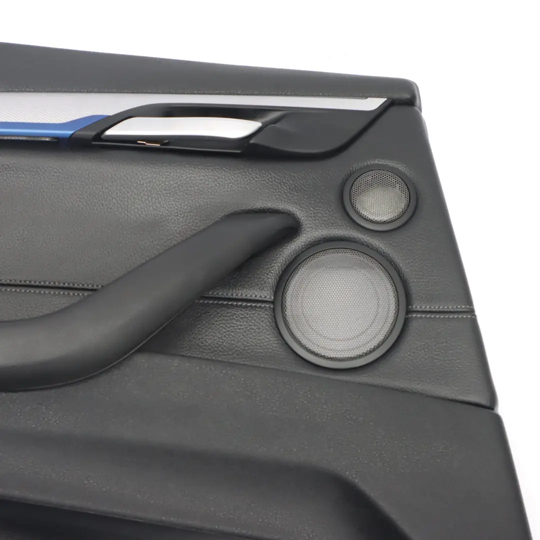 Panel de la tarjeta de la puerta BMW X1 F48 trasera izquierda Cuero Negro para con número de pieza 7438115 Panel de la tarjeta de la puerta BMW X1 F48 trasera izquierda Cuero Negro - SKU 7438115 - Número de pieza 7438115