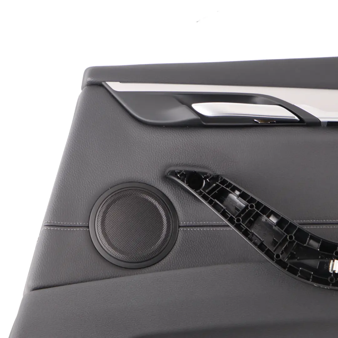 Door Card Panel BMW X1 F48 Rear Right O/S Panelling Trim Cover Black Leather to with Part number 7438116 Door Card Panel BMW X1 F48 Rear Right O/S Panelling Trim Cover Black Leather - SKU 7438116 - Part number 7438116