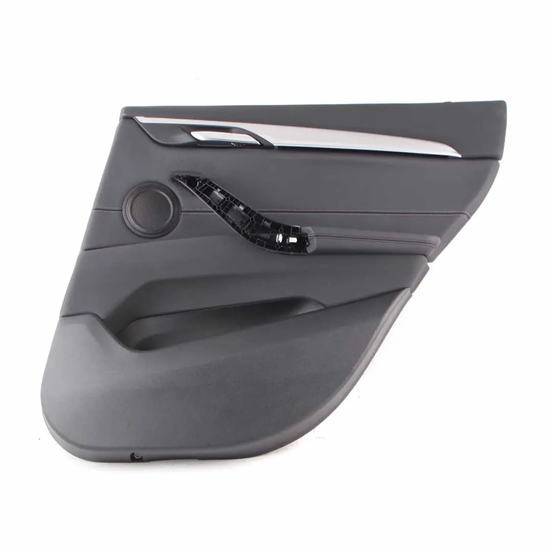 Door Card Panel BMW X1 F48 Rear Right O/S Panelling Trim Cover Black Leather to with Part number 7438116 Door Card Panel BMW X1 F48 Rear Right O/S Panelling Trim Cover Black Leather - SKU 7438116 - Part number 7438116