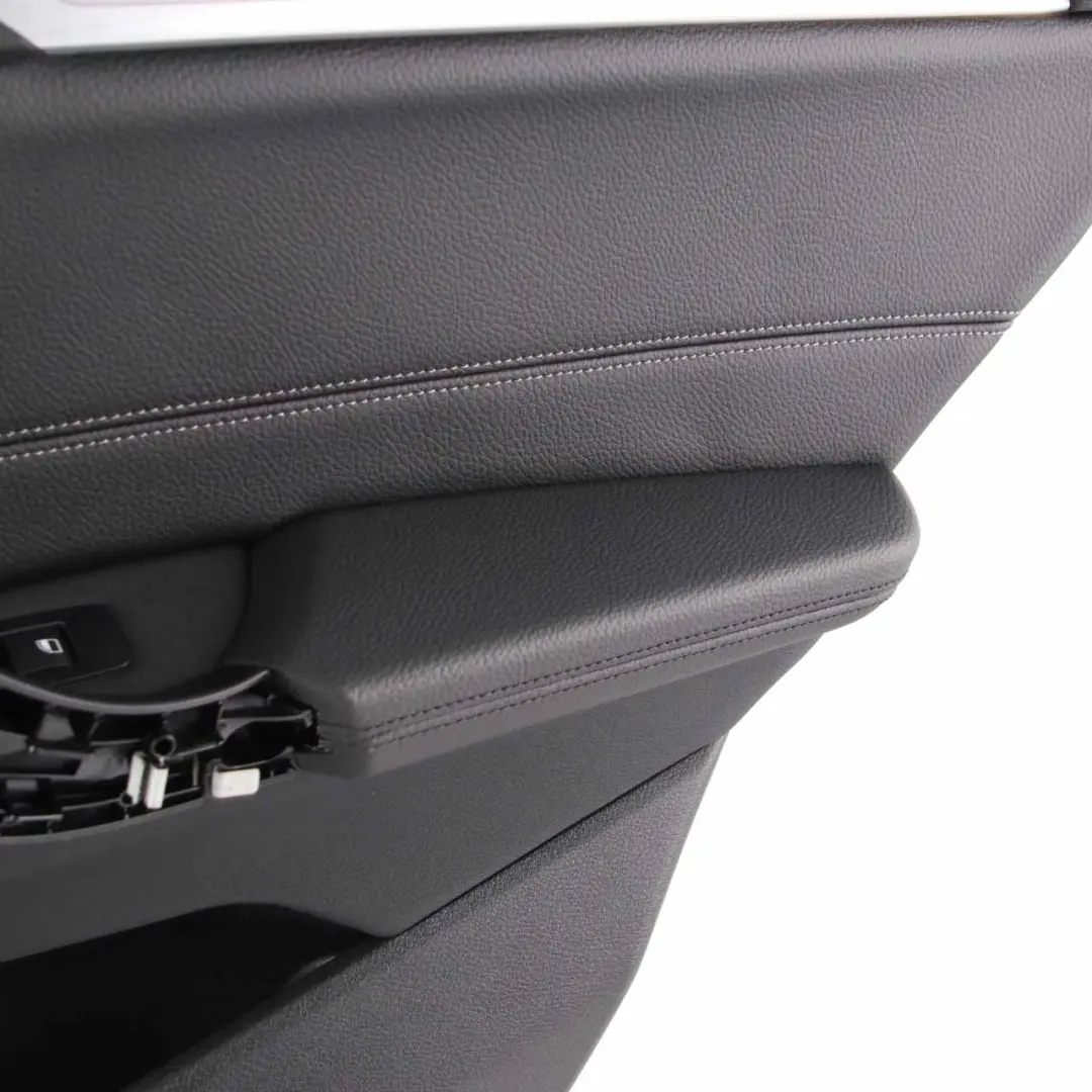 Door Card Panel BMW X1 F48 Rear Right O/S Panelling Trim Cover Black Leather to with Part number 7438116 Door Card Panel BMW X1 F48 Rear Right O/S Panelling Trim Cover Black Leather - SKU 7438116 - Part number 7438116