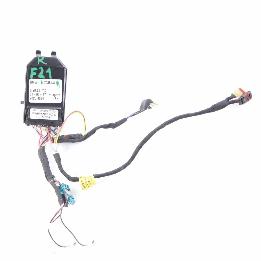 Wing Mirror Wiring BMW F20 F21 Driver's Side Mirror Cable Right O/S to with Part number 7438144 Wing Mirror Wiring BMW F20 F21 Driver's Side Mirror Cable Right O/S - SKU 7438144 - Part number 7438144