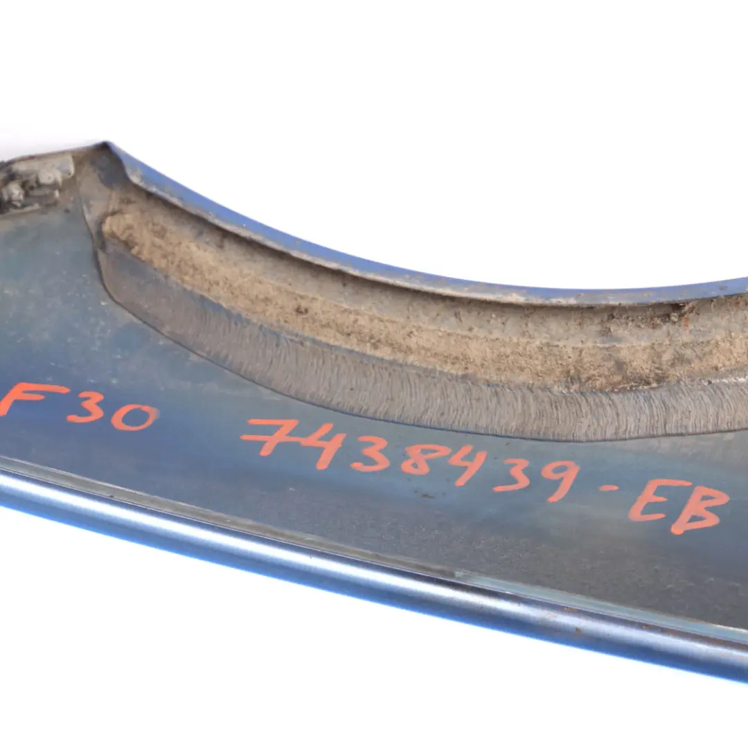 Side Wing Panel Fender F31 Front Left N/S Estoril Blue Metallic - B45 to BMW F30 with Part number 7438439 BMW F30 Side Wing Panel Fender F31 Front Left N/S Estoril Blue Metallic - B45 - SKU 7438439-EB - Part number 7438439