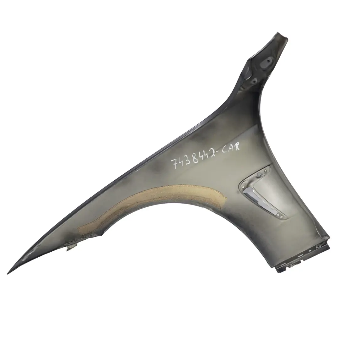 Front Right Wing Fender Side Panel O/S Carbonschwarz Black - 416 to BMW F36 with Part number 7438442 BMW F36 Front Right Wing Fender Side Panel O/S Carbonschwarz Black - 416 - SKU 7438442-CAR - Part number 7438442