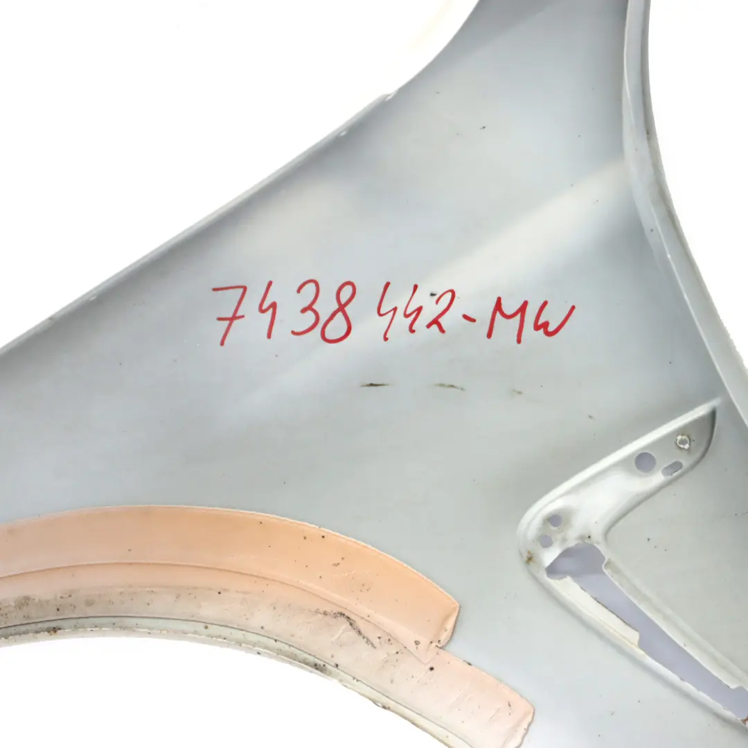 BMW F32 F33 Front Right Wing Fender Side Panel O/S Mineral White Metallic A96 - SKU 7438442-MW - Part number 7438442