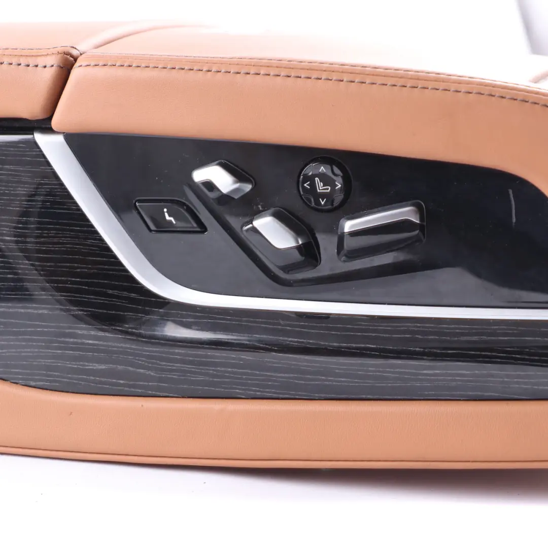 Armrest Headrest Centre Cup Holder Switch Leather Cognac to BMW G11 Rear Seat with Part number 7440537 BMW G11 Rear Seat Armrest Headrest Centre Cup Holder Switch Leather Cognac - SKU 7440537 - Part number 7440537