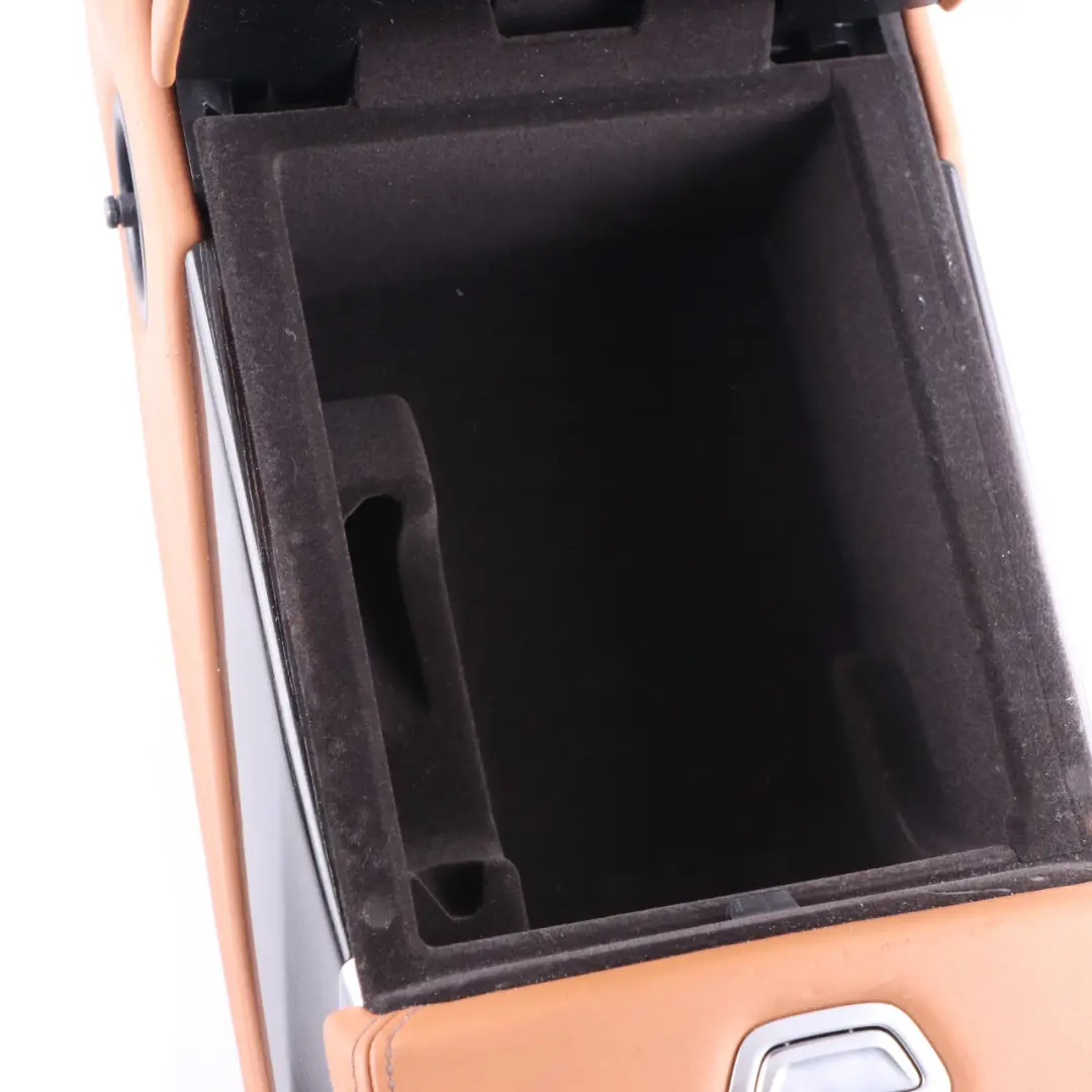 Armrest Headrest Centre Cup Holder Switch Leather Cognac to BMW G11 Rear Seat with Part number 7440537 BMW G11 Rear Seat Armrest Headrest Centre Cup Holder Switch Leather Cognac - SKU 7440537 - Part number 7440537