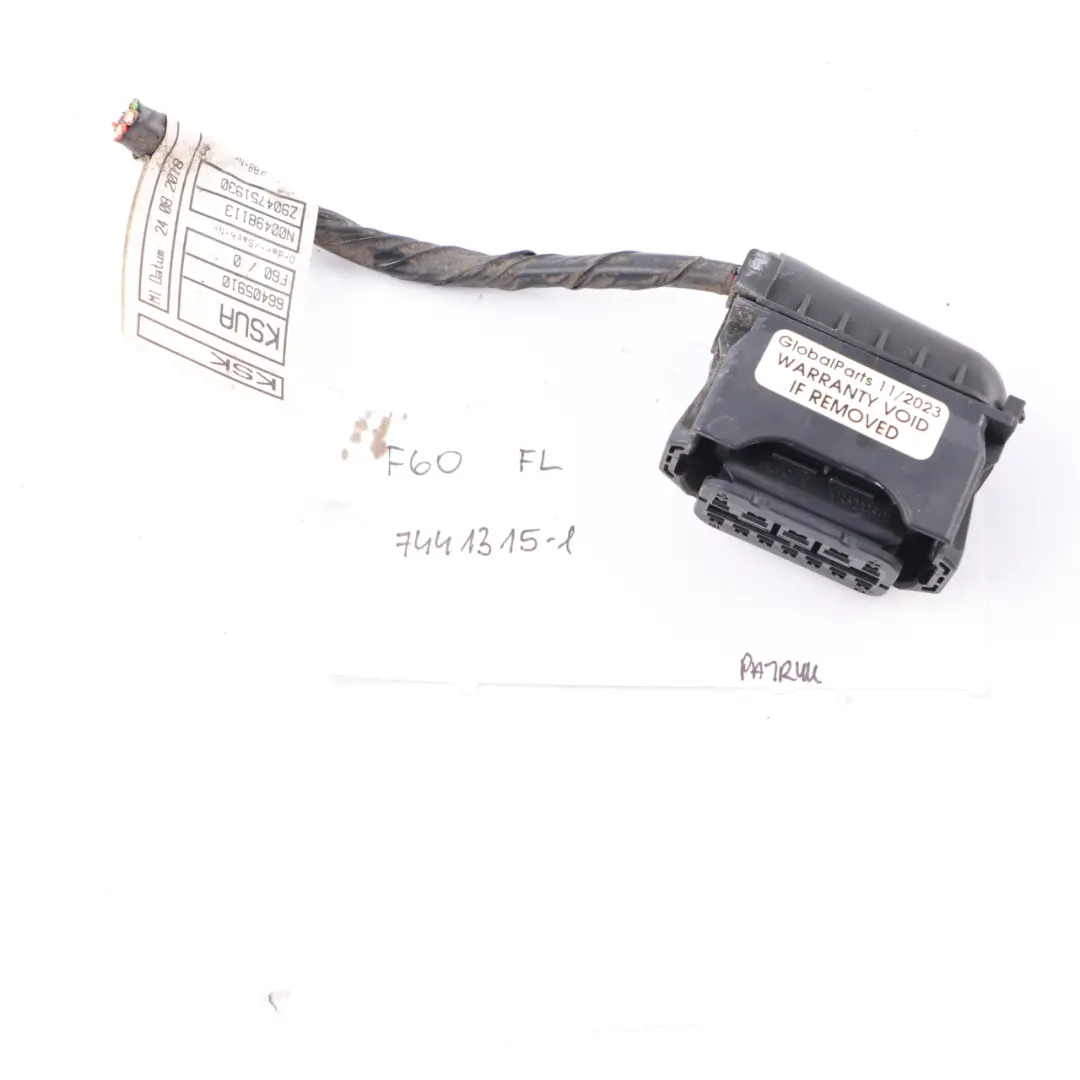 Headlight Lamp Front Left N/S Plug Socket Wiring 6925638 to Mini Countryman F60 with Part number 7441315 Mini Countryman F60 Headlight Lamp Front Left N/S Plug Socket Wiring 6925638 - SKU 7441315-1 - Part number 7441315