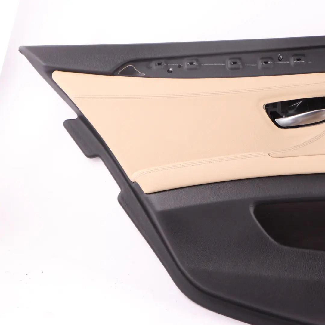 Door Card Rear Left N/S Lining Panel Leather Dakota Beige to BMW F10 F11 LCI with Part number 7441377 BMW F10 F11 LCI Door Card Rear Left N/S Lining Panel Leather Dakota Beige - SKU 7441377 - Part number 7441377