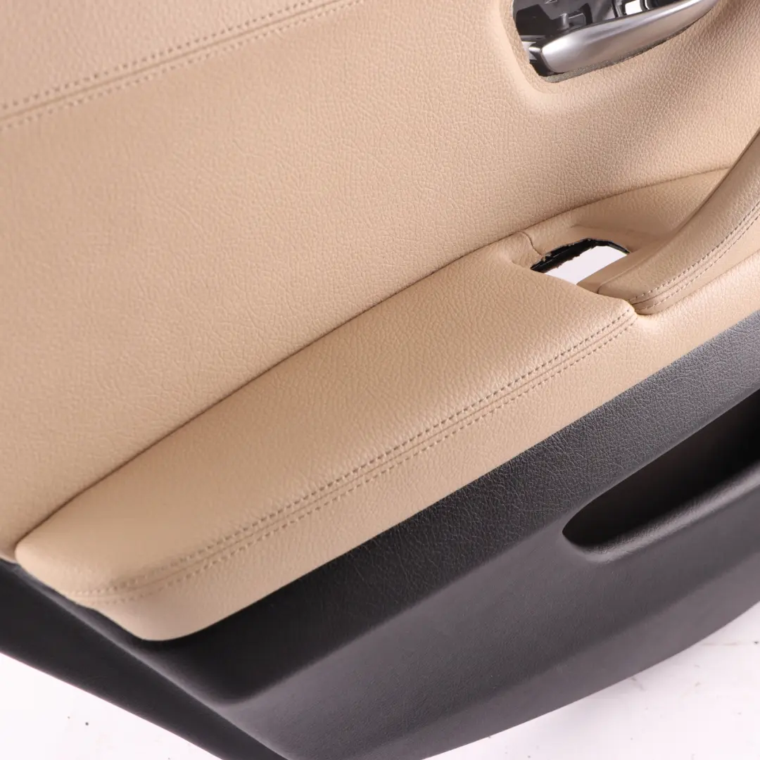 Door Card Rear Left N/S Lining Panel Leather Dakota Beige to BMW F10 F11 LCI with Part number 7441377 BMW F10 F11 LCI Door Card Rear Left N/S Lining Panel Leather Dakota Beige - SKU 7441377 - Part number 7441377