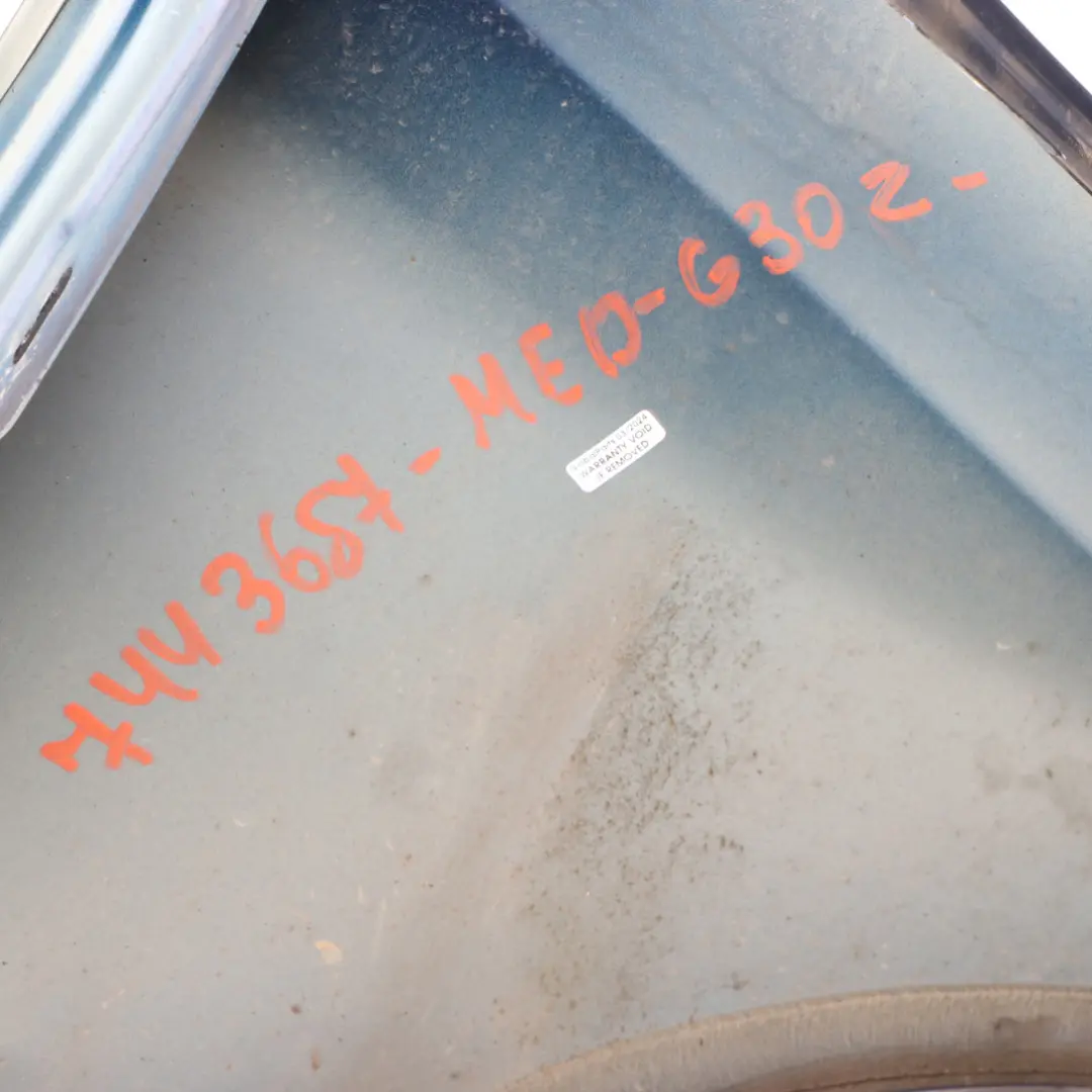 Side Panel Front Left N/S Fender Wing Panel Mediterranean Blue - C10 to BMW G30 G31 with Part number 7443687 BMW G30 G31 Side Panel Front Left N/S Fender Wing Panel Mediterranean Blue - C10 - SKU 7443687-MED - Part number 7443687
