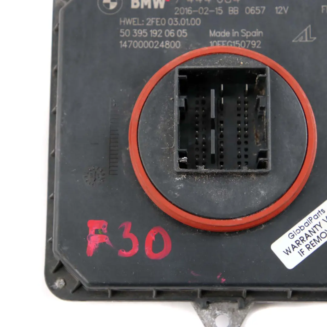 Headlight Control Unit Module FLE2 to BMW 1 3 Series F20 F21 F30 LCI with Part number 7444684 BMW 1 3 Series F20 F21 F30 LCI Headlight Control Unit Module FLE2 - SKU 7444684 - Part number 7444684