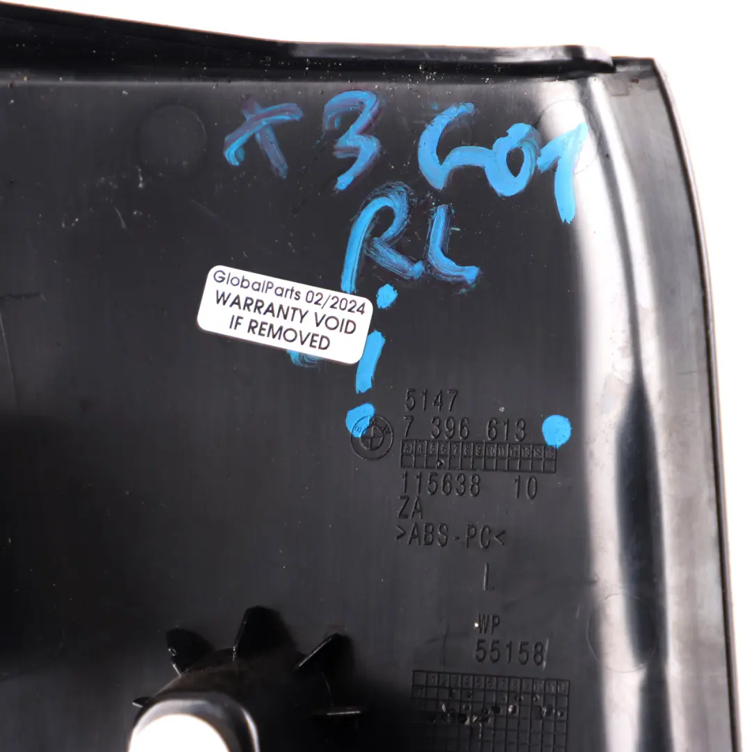 Column Cover D-Pillar Bottom Trim Panel Black Rear Right O/S 7396613 to BMW X3 G01 with Part number 7446103 BMW X3 G01 Column Cover D-Pillar Bottom Trim Panel Black Rear Right O/S 7396613 - SKU 7446103 - Part number 7446103