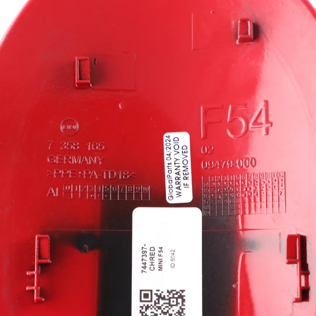 Mini Clubman F54 Fuel Cover Fill In Flap Cap Chili Red - 851 7358165 - SKU 7447397-CHRED - Part number 7447397