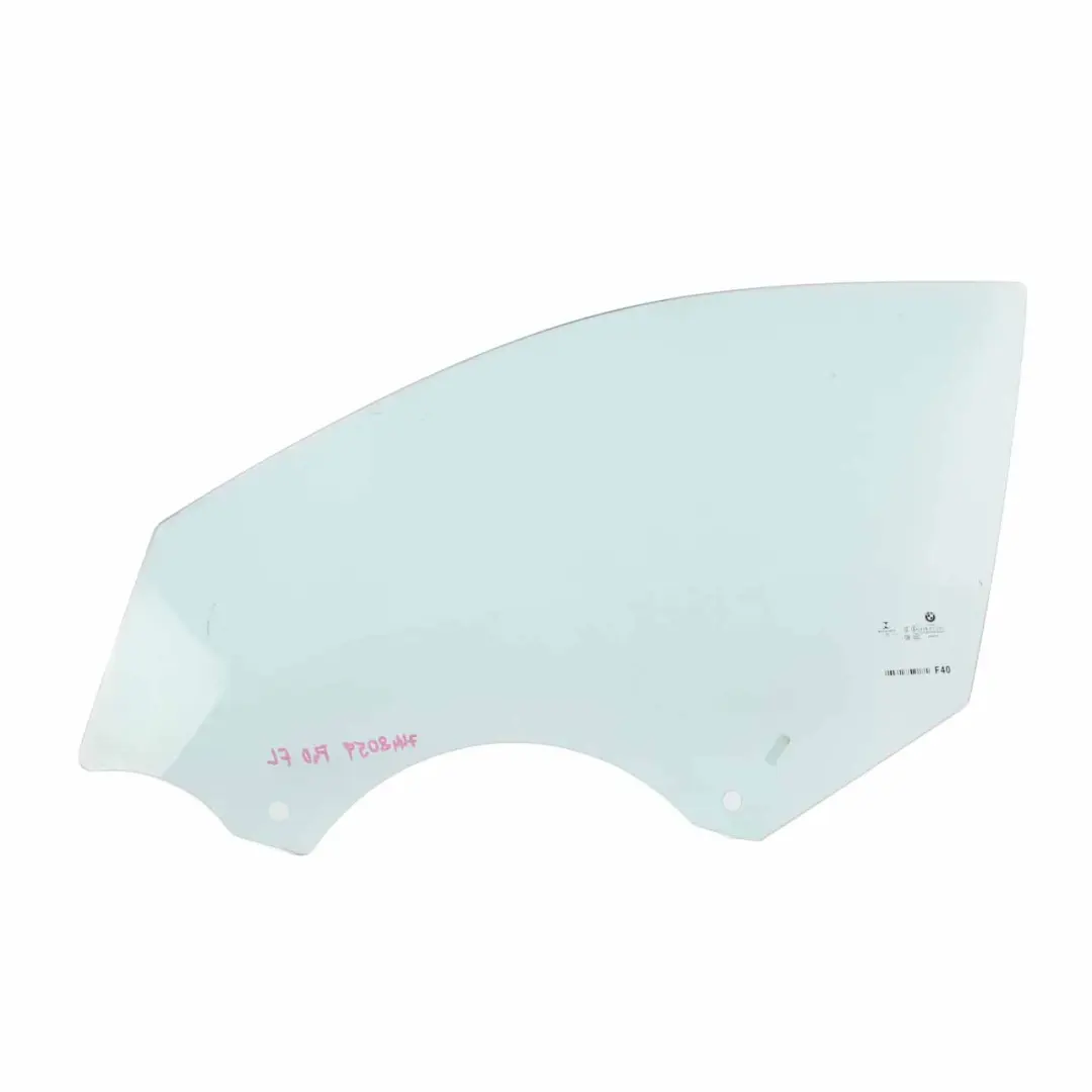 Ventana Lateral Puerta Delantera Izquierda Cristal Verde AS2 para BMW F40 con número de pieza 7448059 BMW F40 Ventana Lateral Puerta Delantera Izquierda Cristal Verde AS2 - SKU 7448059 - Número de pieza 7448059