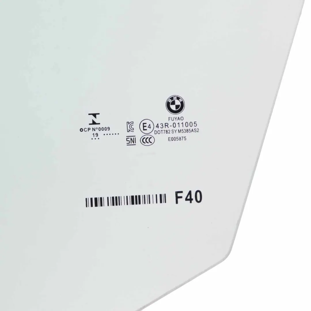 Fenêtre Latérale Porte Avant Gauche Vitrage Vert AS2 pour BMW F40 à propos du numéro de pièce 7448059 BMW F40 Fenêtre Latérale Porte Avant Gauche Vitrage Vert AS2 - SKU 7448059 - Numéro de pièce 7448059