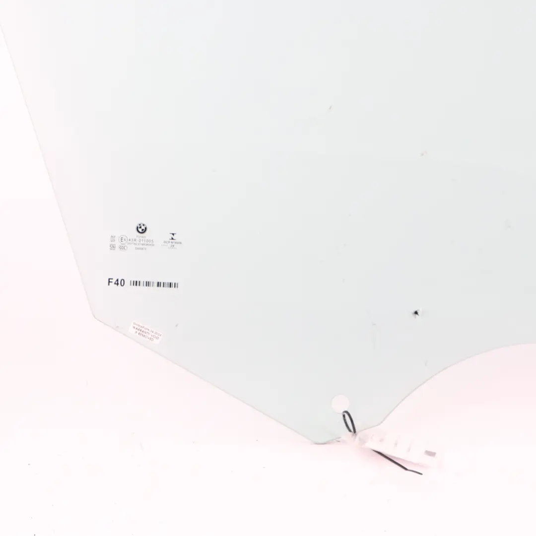 Window BMW F40 Side Window Door Front Right O/S Glass Glazing Green AS2 to with Part number 7448060 Window BMW F40 Side Window Door Front Right O/S Glass Glazing Green AS2 - SKU 7448060 - Part number 7448060