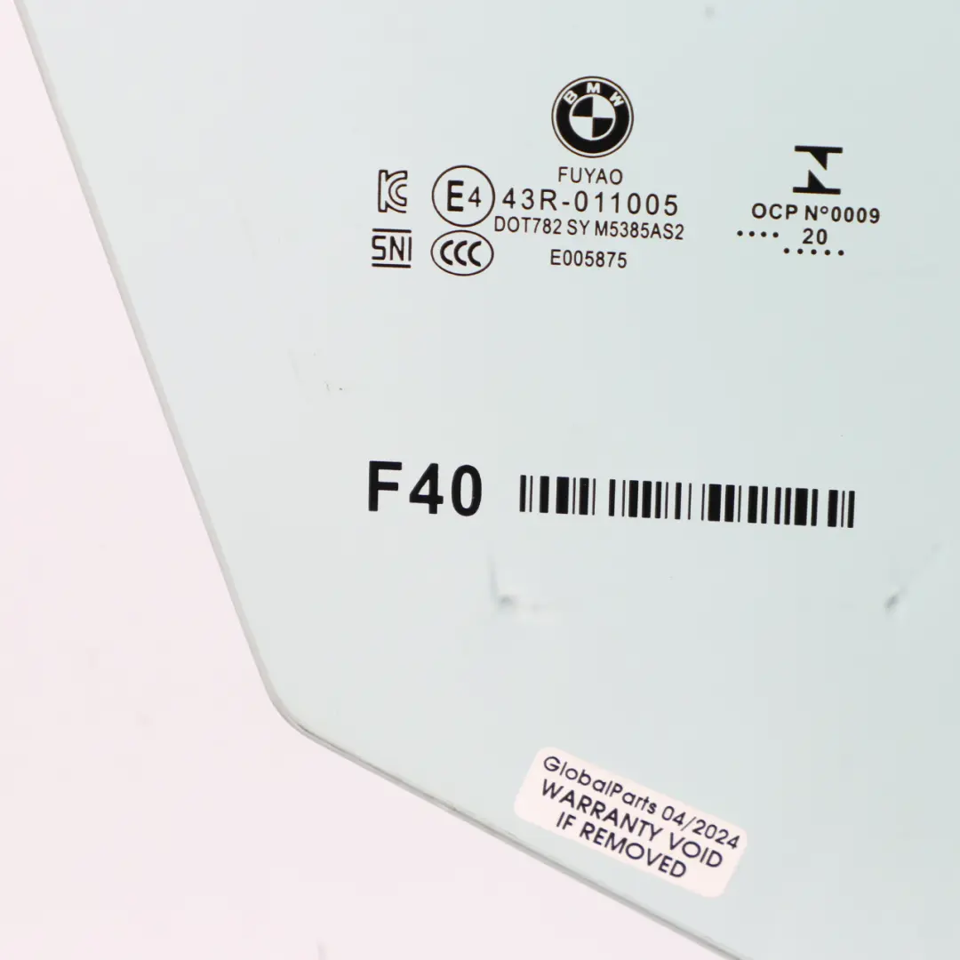 Fenster BMW F40 Seitenfenster Tür Vorne Rechts Glasver Glasung Grün AS2 für mit Teilenummer 7448060 Fenster BMW F40 Seitenfenster Tür Vorne Rechts Glasver Glasung Grün AS2 - SKU 7448060 - Teilenummer 7448060
