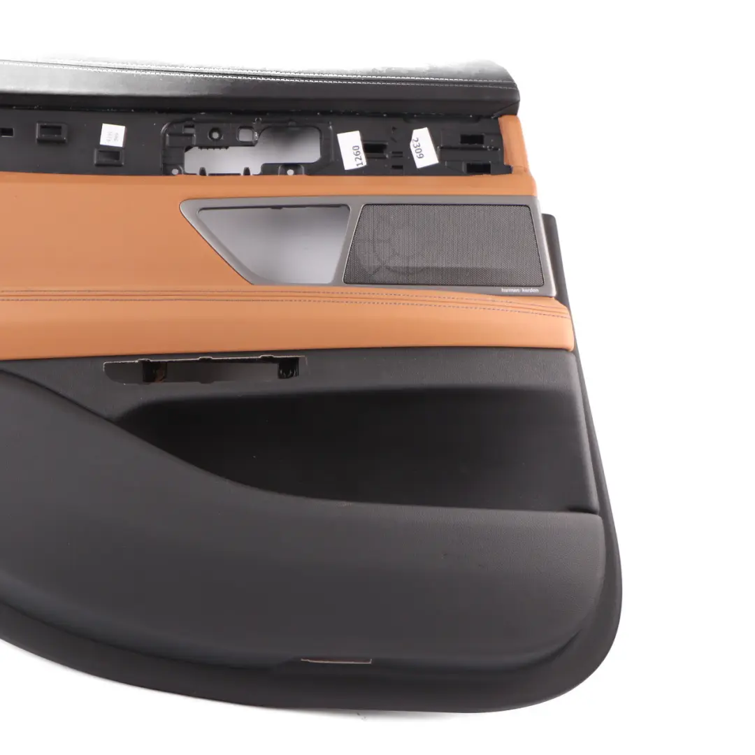 BMW G11 Door Card Rear Left N/S Lining Trim Panel HiFi Leather Cognac Black - SKU 7448297 - Part number 7448297