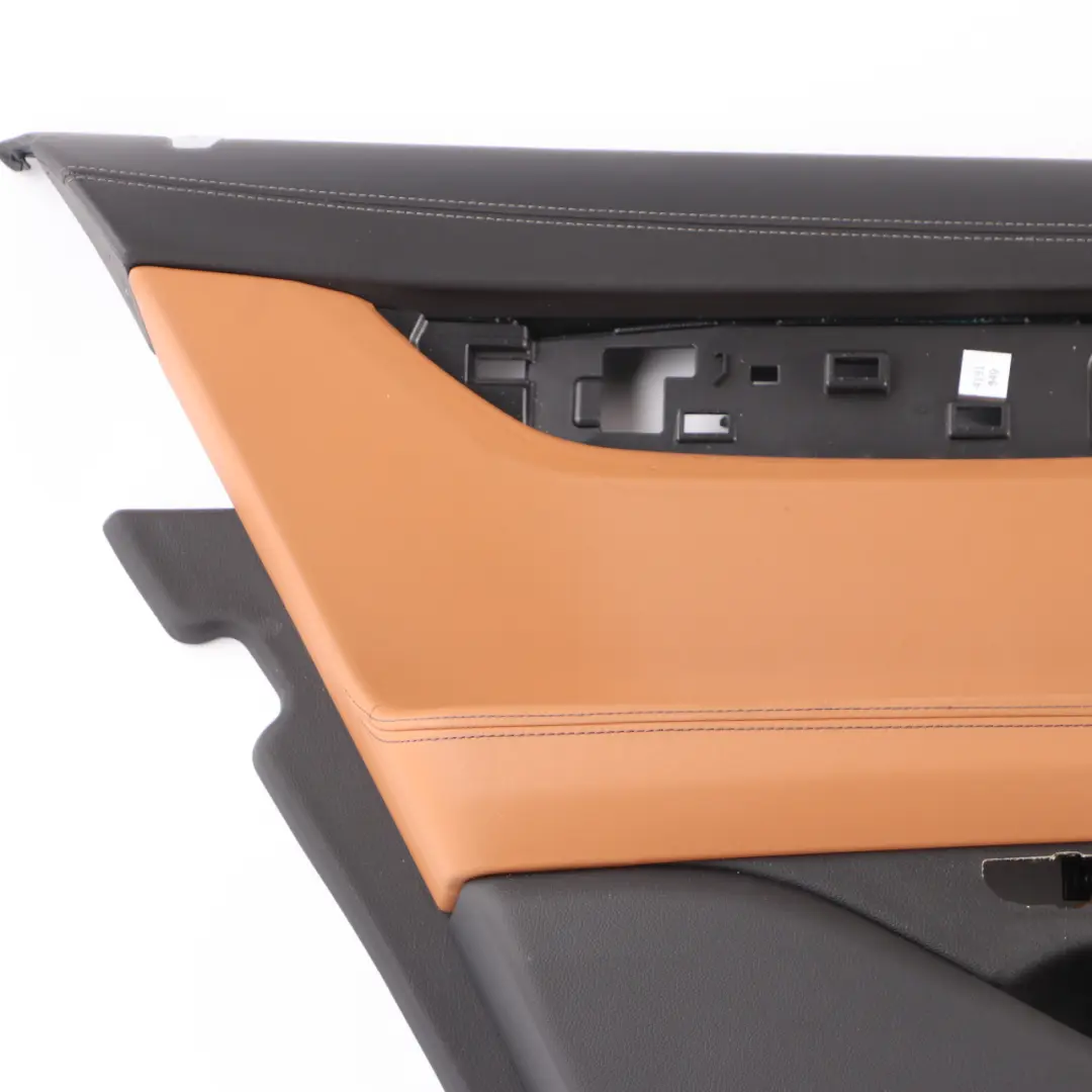 BMW G11 Door Card Rear Left N/S Lining Trim Panel HiFi Leather Cognac Black - SKU 7448297 - Part number 7448297