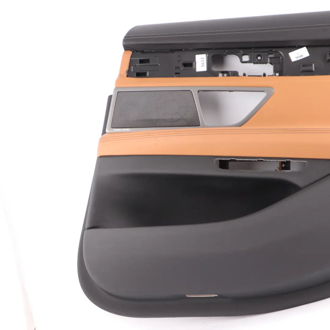 BMW G11 Door Card Rear Right O/S Lining Trim Panel HiFi Leather Cognac Black - SKU 7448298 - Part number 7448298