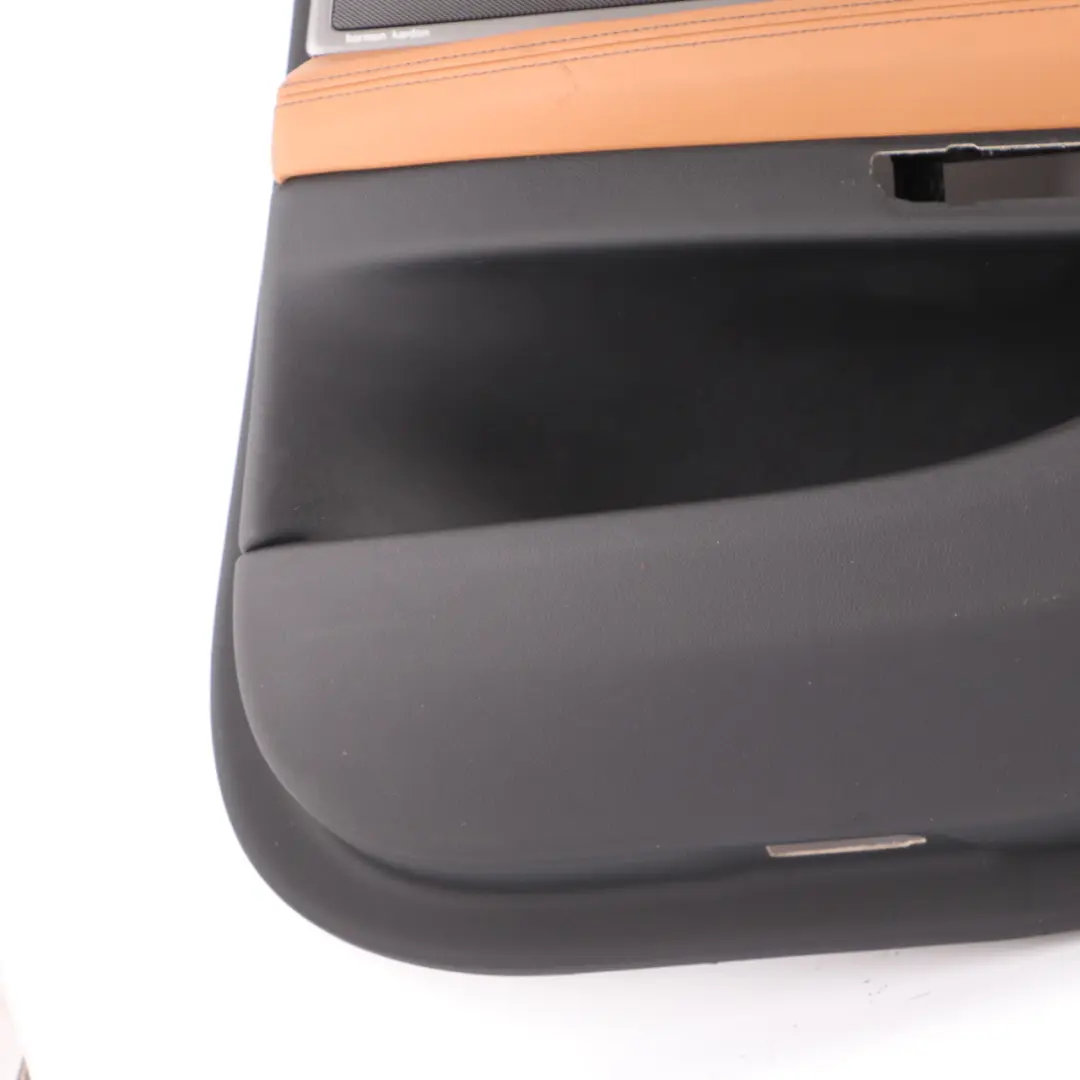 BMW G11 Door Card Rear Right O/S Lining Trim Panel HiFi Leather Cognac Black - SKU 7448298 - Part number 7448298